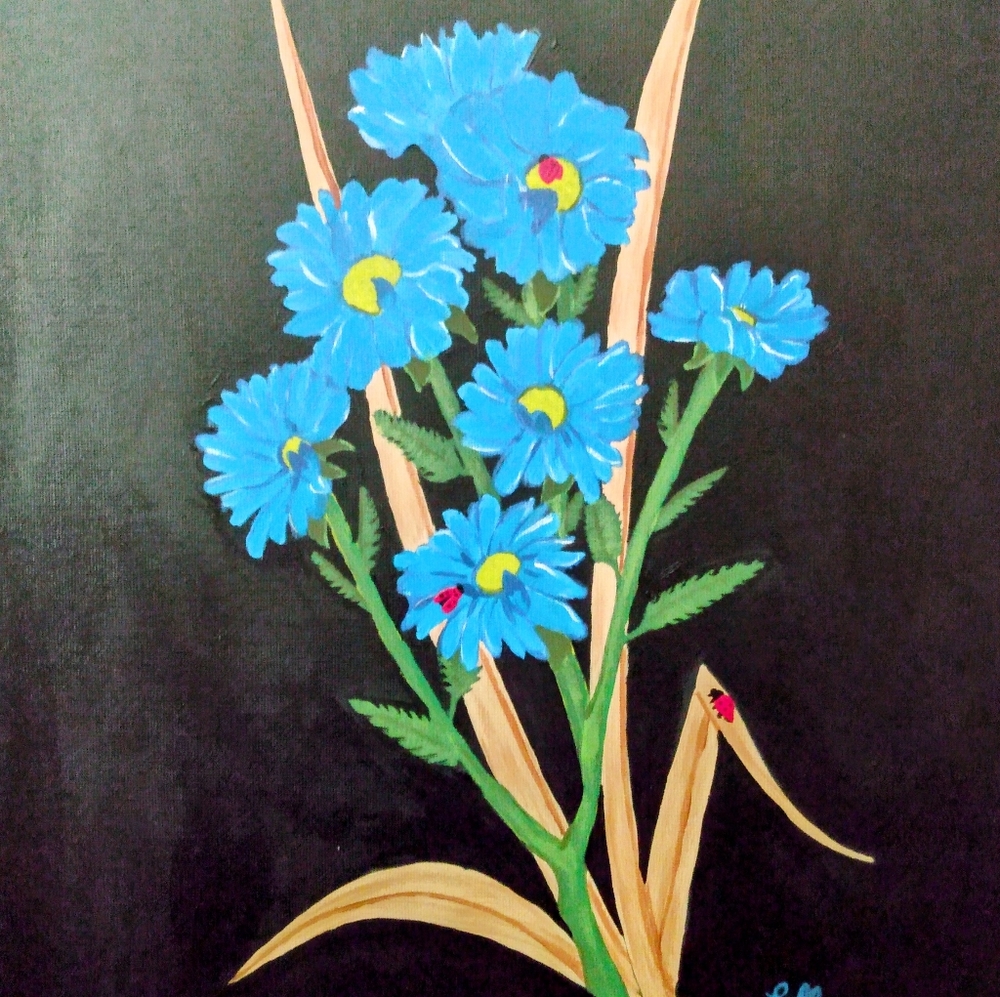 Cornflower painting